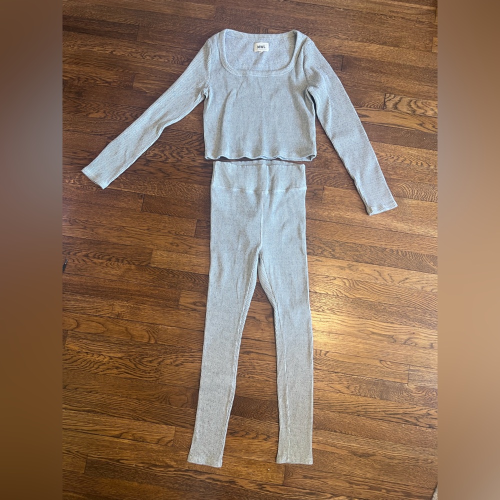 Madewell Ribbed Long Sleeve Top & Leggings Set